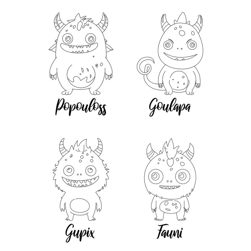 monstres rigolos imaginaires a colorier pour les enfants drawutopia