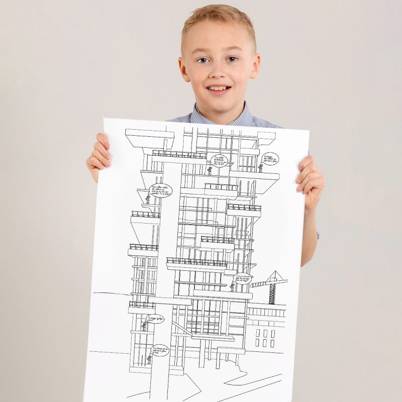 tour utopia a colorier jeux interactif pour les enfants