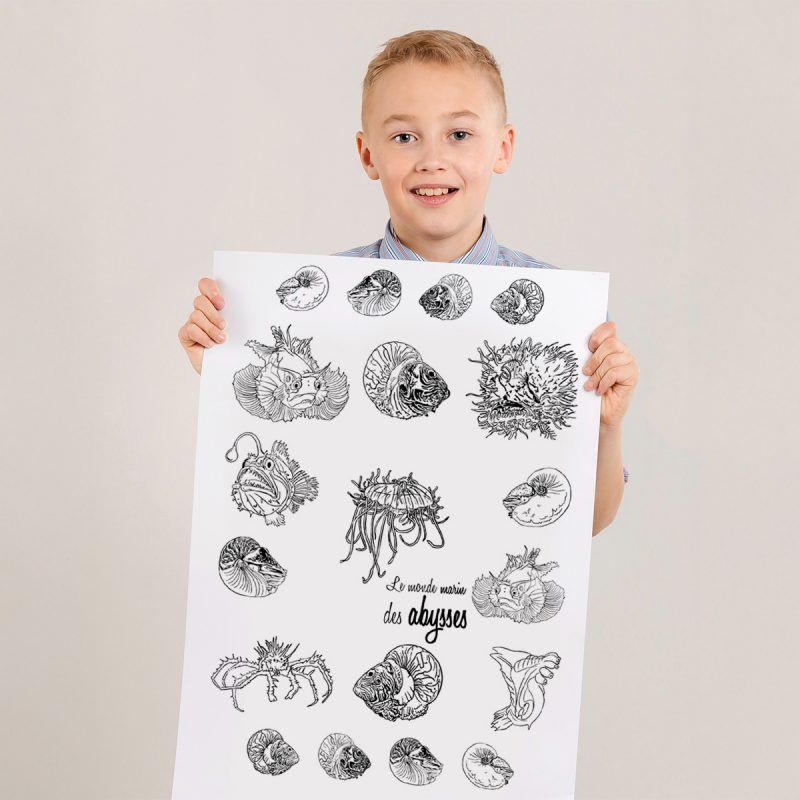 coloriage de monde marin les créatures de l'océan pour apprendre et découvri